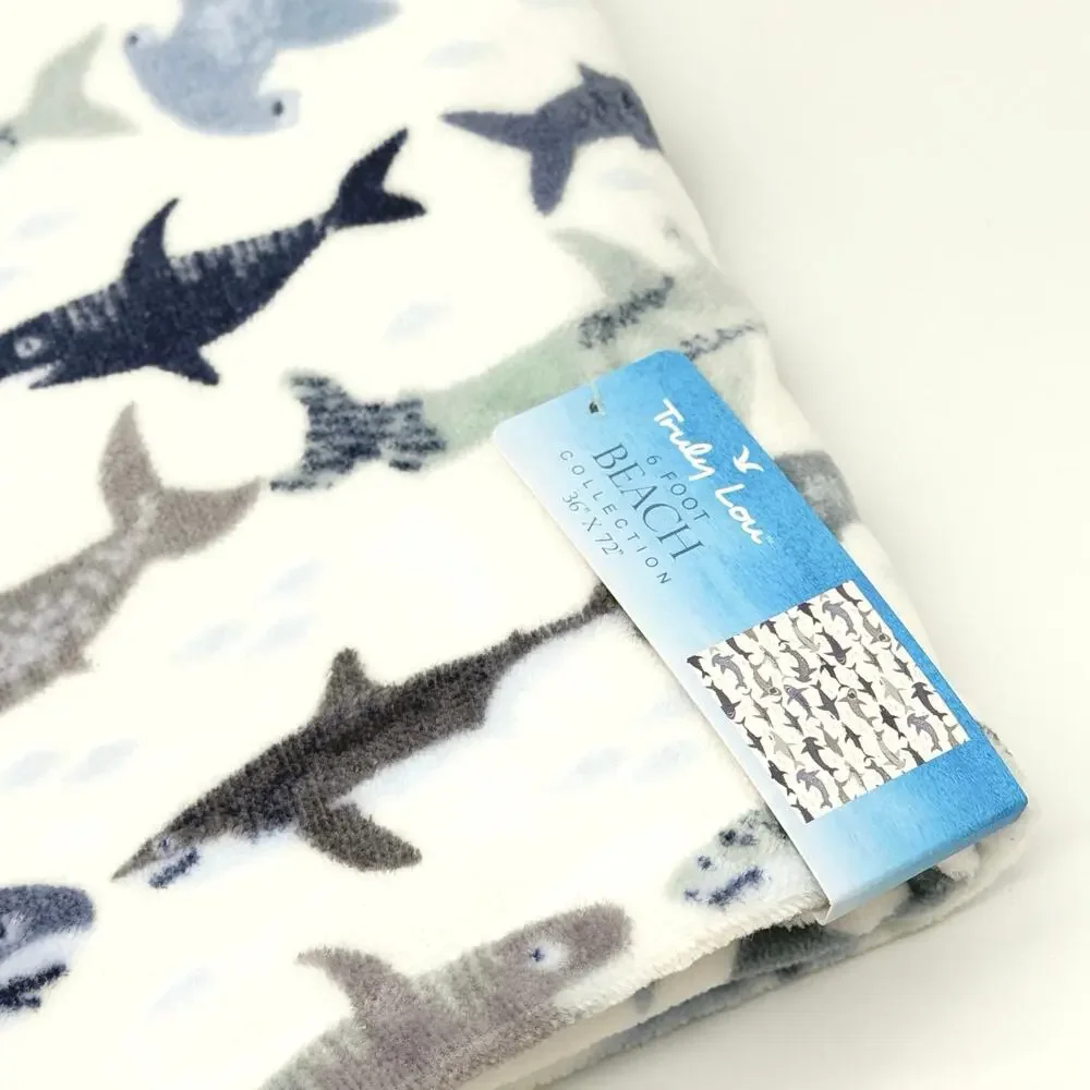Truly Lou Beach Towel Shark 36” x 72” Sharks NEW